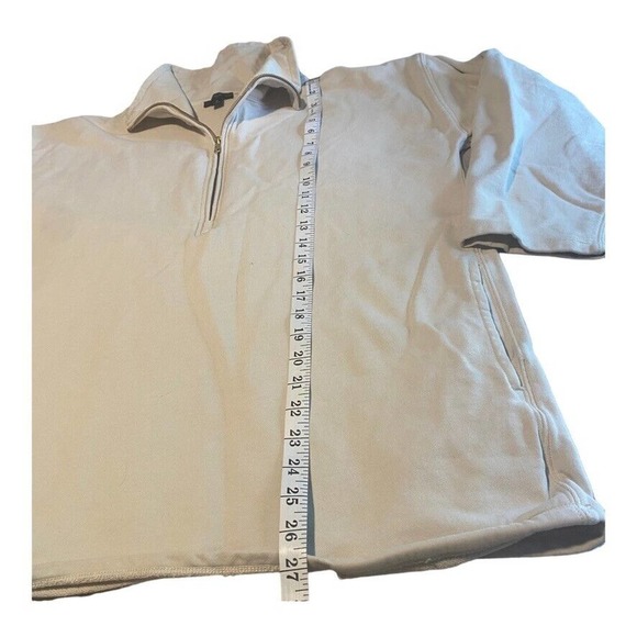 J Crew Sweater Womens Pullover 1/4 Zip Long Sleeve Soft Stretchy Tan Medium - Picture 2 of 6